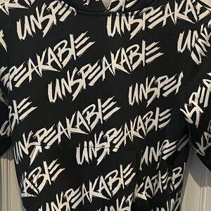 Unspeakable Black and White Youth Hoodie